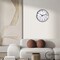 Clockswise Non-Ticking Quartz Wall Clock with Thermometer & Hygrometer - Battery Operated Aluminum Analog Clock for Temperature & Humidity Monitoring - Ideal for Home, Office or School, Silver